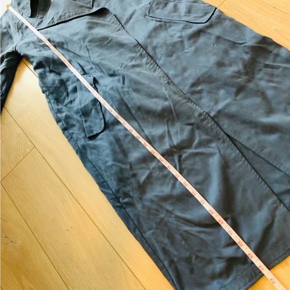 Aritzia Babaton Lawson Open Front Trench Coat in Smoky Blue - Picture 7 of 12